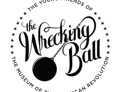 The Wrecking Ball logo typography wrecking ball