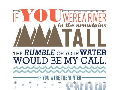 Barry Louis Polisar — All I Want is You lyrics mountains river snow typography