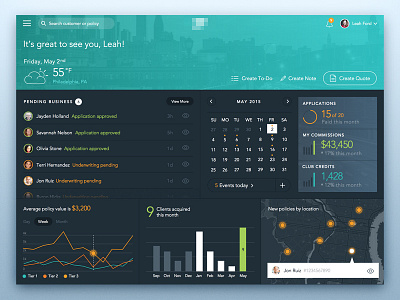 Insurance Agent Dashboard app dashboard design interface ui