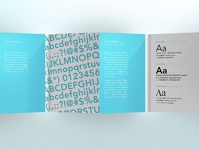 Brandbook Typography Pages blue brand brand guidelines identity print standards style guide