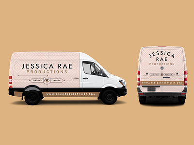 Jessica Rae Productions Van Wrap branding graphics logo mockup pattern sprinter van van wrap van wrap graphics vehicle wrap