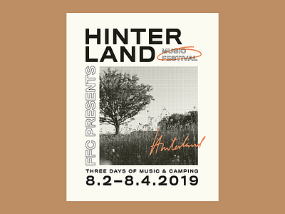 Hinterland Music Festival Poster festival branding handlettering music music festival poster poster a day poster art posters typography typography art typography poster