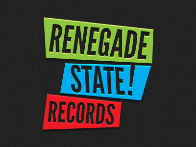 Renegade State Records Logo accent bold color design gothic label league logo music record renegade