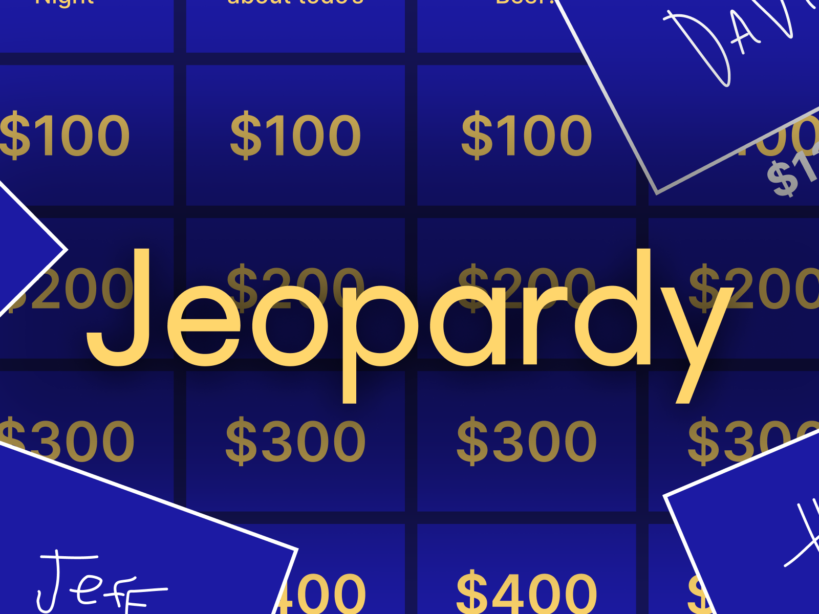 Jeopardy Board Template