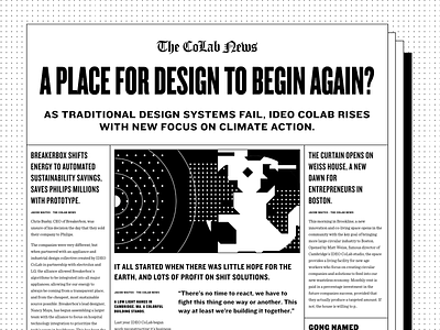 CoLab News CSS Grid 2025 columns css css grid design fiction fake stories fiction knockout newsletter newspaper periodicals responsive template type design webdesign website