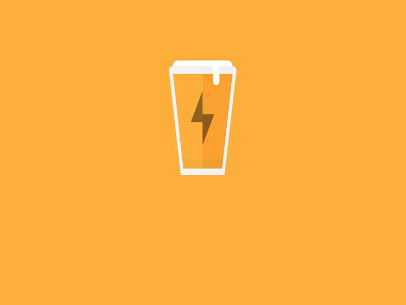 Beer Battery animation battery beer charging energy flat icon interface iphone ui yellow