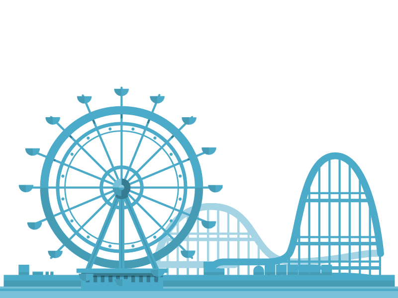 Ferris Wheel Animation amusement animation design ferris flat gif minimal summer wheel