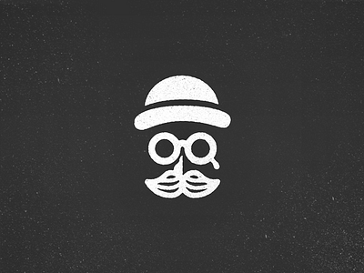 Death of a Salesman bowler brand g glasses hat logo minimal moustache mustache retro vector vintage