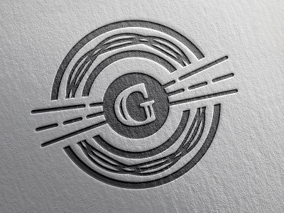 G Letterpress Seal custom type design g handlettered letterpress minimal mockup press seal shopped type vector