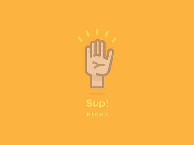 Sup Emoji bright design emoji emoticon icon minimal sup vector yo