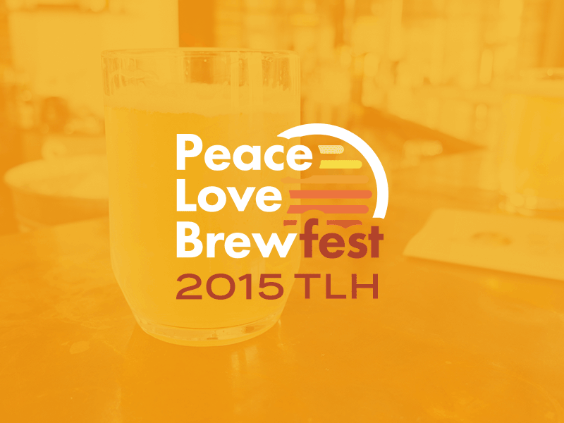 Peace Love BrewFest amber beer brand brewfest brewing design icon logo tallahassee vintage