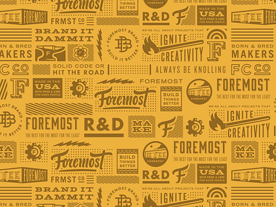 Foremost Brand Pattern bandana brand flash icon identity logo maker pattern typography vector
