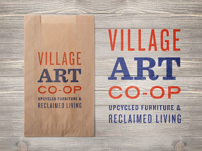 Village Art Co-op 15minutelogos brand design furniture green logo minute reclaimed type upcycled vector