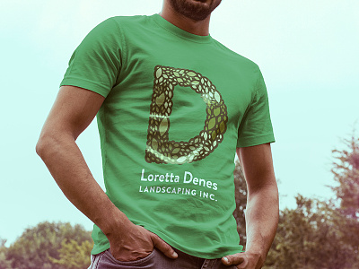 Loretta Denes Landscaping 15minutelogos brand design grass green landscape leaves logo minute type vector