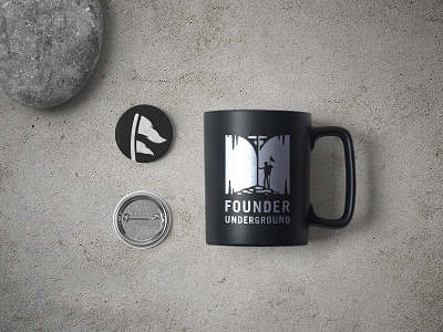 Founder Underground 15minutelogos brand design founder logo minute rocks startup type underground vector