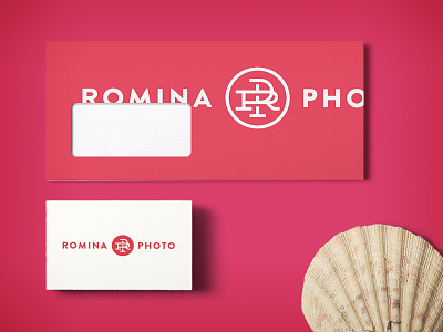 Romina Photo 15minutelogos brand design logo monogram photo photographer photography type vector