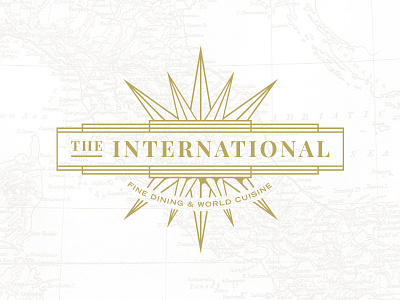 The International Brandmark art deco brand design food international map playfair pointy thin vector world