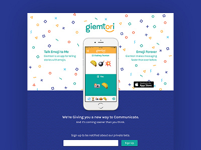 Giemtori Site app application communication design emoji giemtori language messaging site ui ux web