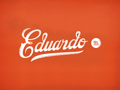 Eduardo Script brand design eduardo letter e lettering personal textured typography vector