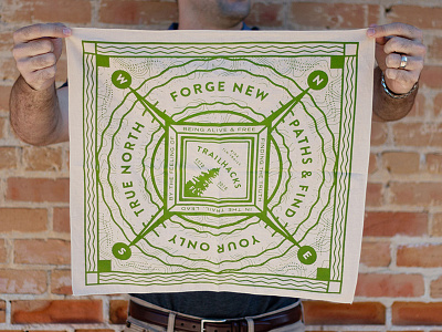 Trailhacks Bandanas bandana bandanas brand cloth compass design fabric hackathon hacking swag trail trailhacks