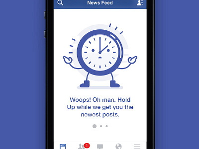 Clock Dude app brand clock design error illustration loading product sorry timer wait zero state