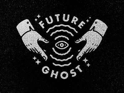 Future Ghost badge death design dirtlife eye future ghost hands occult pin shirt