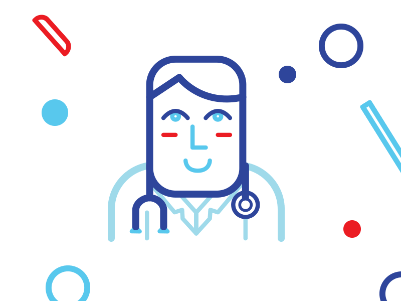 Hospital Staff People characters doctor emt health icons illustration medical minimal nurse people triage vector