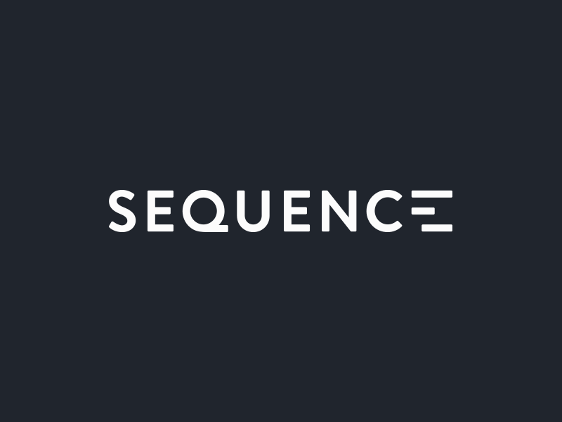 Sequence Wordmark blockchain brand chain concepts data enclaves logo private chain sequence technology unused