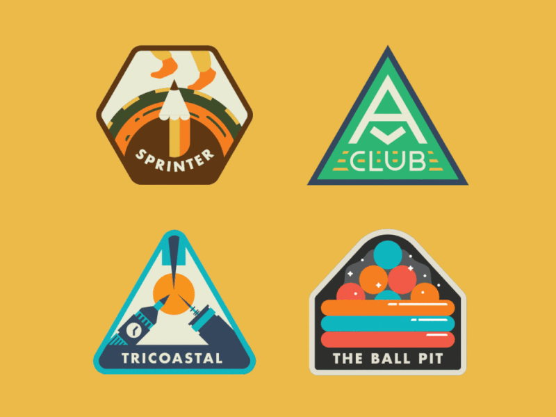 CoLab Activity Patches avclub badge badgedesign ball pit culture design design sprint illustration patch tricoastal