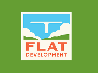 Flat development company brand design