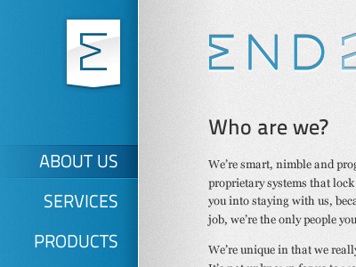 End2End initial site design blue noise titillium website