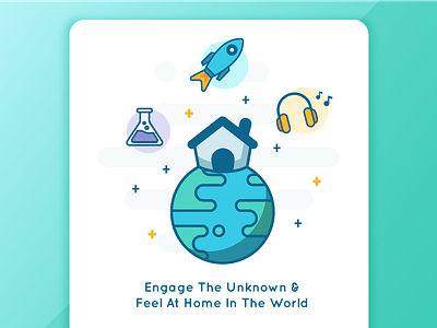 Hello, World. activities earth home illustration learn wip world