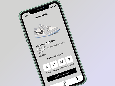 Daily UI challenge 014 app daily ui dailyui design design app jordan mobile mobile ui nike raffle shopping app ui ui challenge ux uxdesign uxui