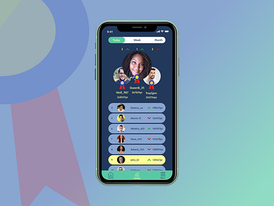 Daily UI challenge 019 app daily ui dailyui design ios leaderboard leaderboards mobile mobile app ranking rankings ui ui challenge ux ux design uxdesign uxui