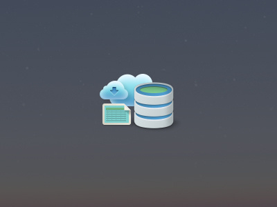 Data Access Icon cloud data download export icon iconography spreadsheet