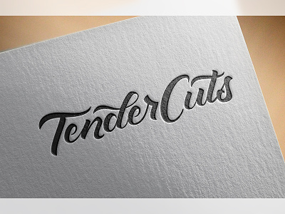 Lettering the TenderCuts Logo Mark brand cuts hair lettering logo tender