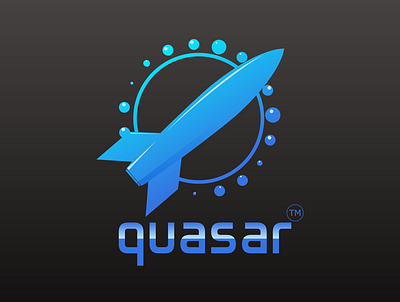 QUASAR 4 design flat illustration inkscape logo typography vector