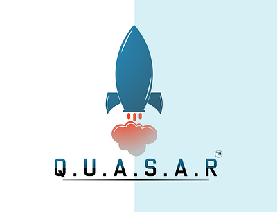 QUASAR 6 design flat illustration inkscape logo minimal typography vector