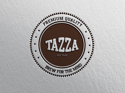 Tazza Letterpress Logo branding design inkscape logo vector