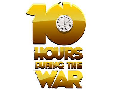 10 hours during the war design inkscape logo typography vector