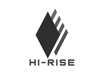 Hi-Rise 1.Black and white branding design inkscape logo vector