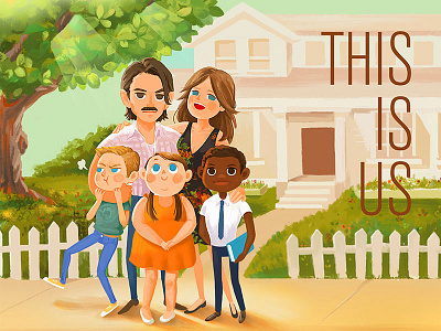 This is Us family illustration this is us tv show