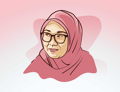 Sutinah Suhardi design face figure illustration vector