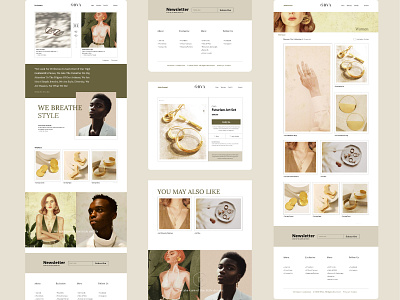 Óbva brand identity branding gold illustration jewelry ui ui design ux