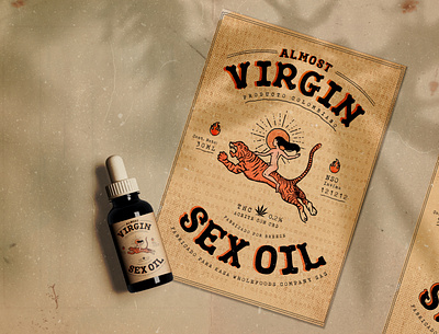Almost Virgin cannabis branding design female girls illustration label design packing sexuality