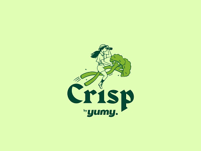 Crisp by Yumy brand design brand identity illustration logo london vegan food veggie