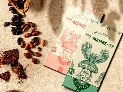 Chocolates Mambe brand design brand identity cacao chocolat chocolate bar chocolate packaging illustration jungle packaging