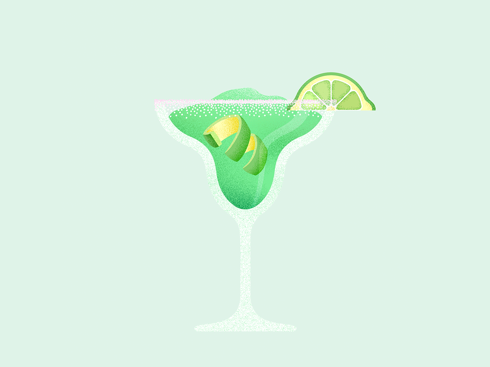 Frozen Margarita alcohol beverage frozen margarita grain grain effect illustration illustrator margarita