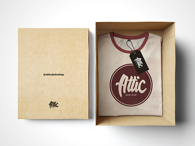 Logo - Attic Sakte Shop autumn brand brown concept logo packaging print re branding skate t shirt winter