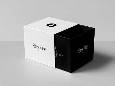 Honey Drop Rebrand black and white etsy logo packaging print